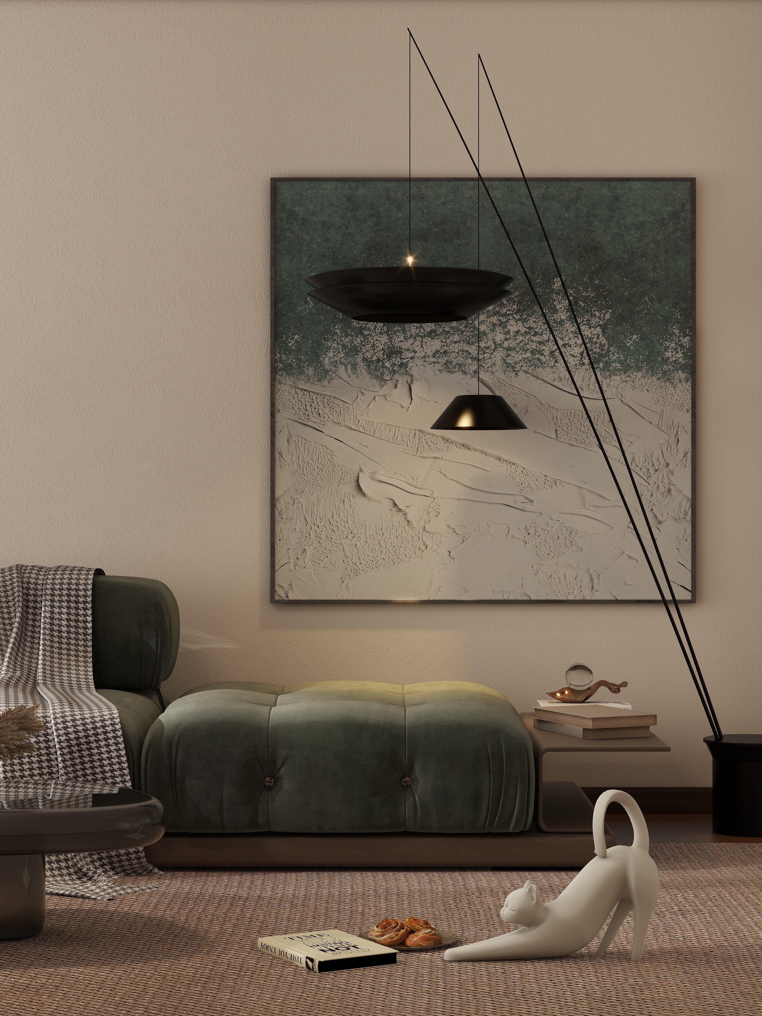 Takaki_M-中古风-客餐厅-装修设计方案