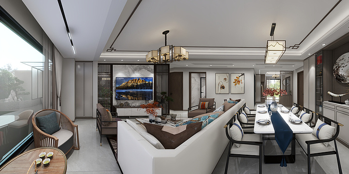 设计A阿哲-汉城悦府12#-1楼西户 效果图-装修设计方案