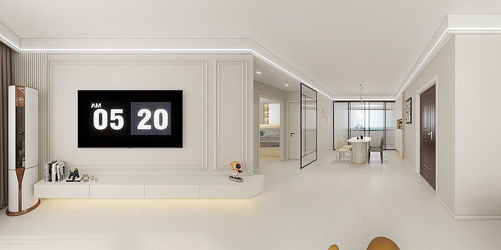 L表现-东站前府奶油风（左设计）-装修设计方案