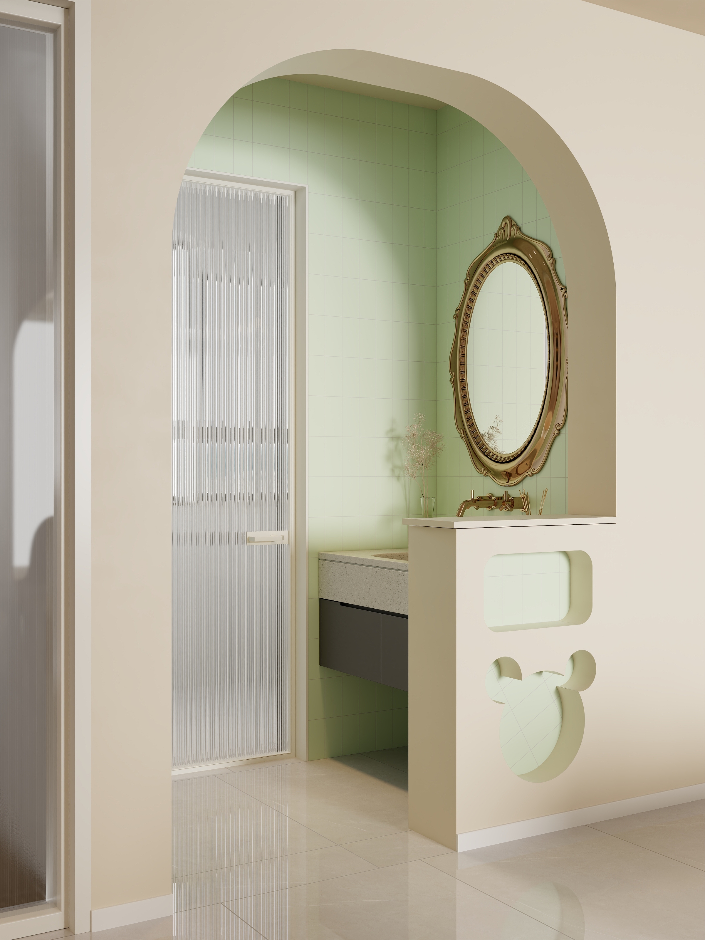 慕夜笙-1.4法式奶油客餐厅-装修设计方案