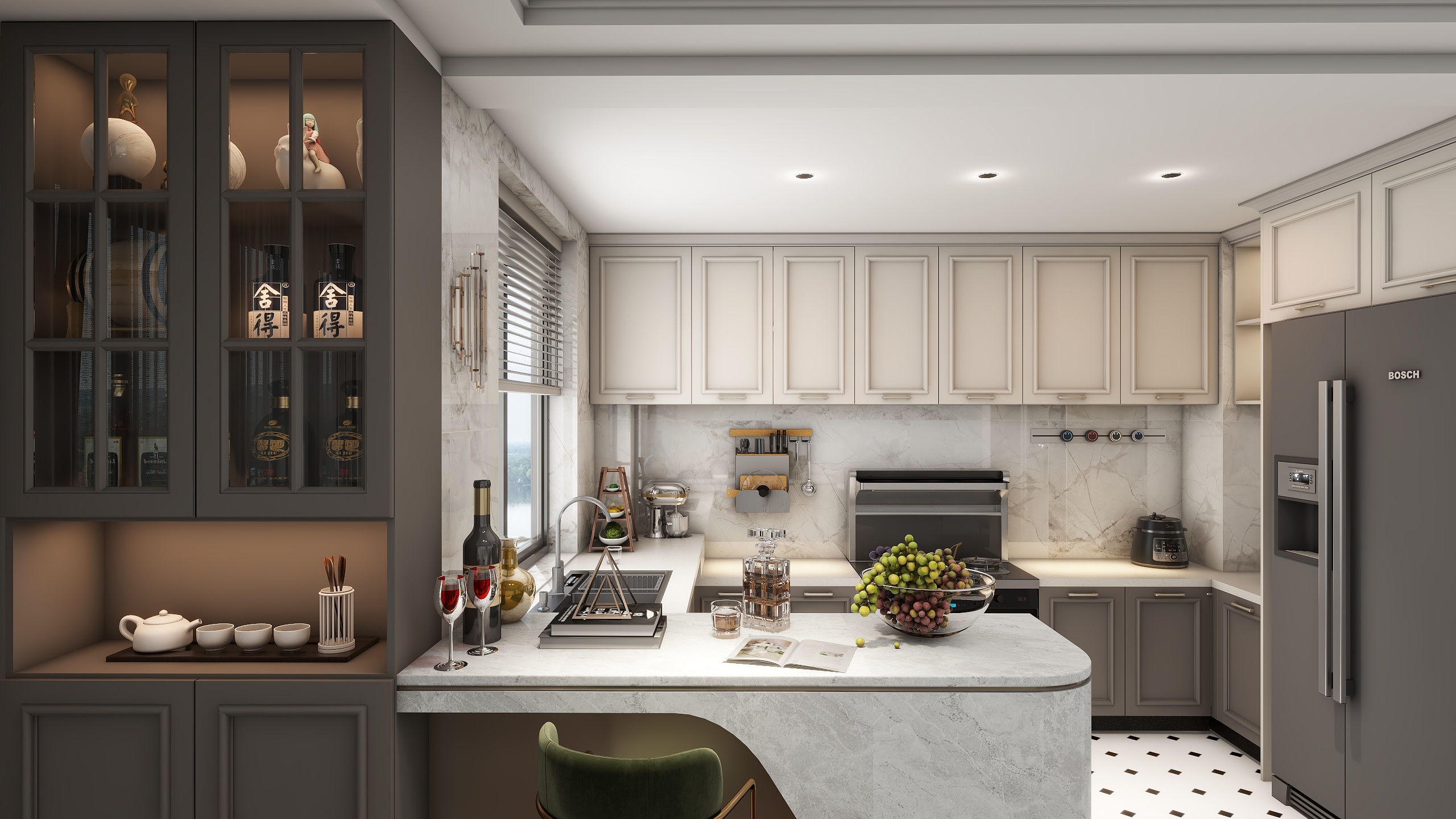 圣川装饰-桃溪园厨房-装修设计方案