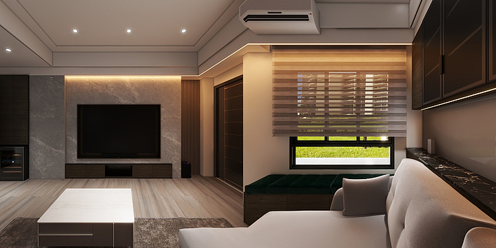 浩海空間製作-<現代混搭>高雄曉白A宅-S3-電視牆修改-装修设计方案