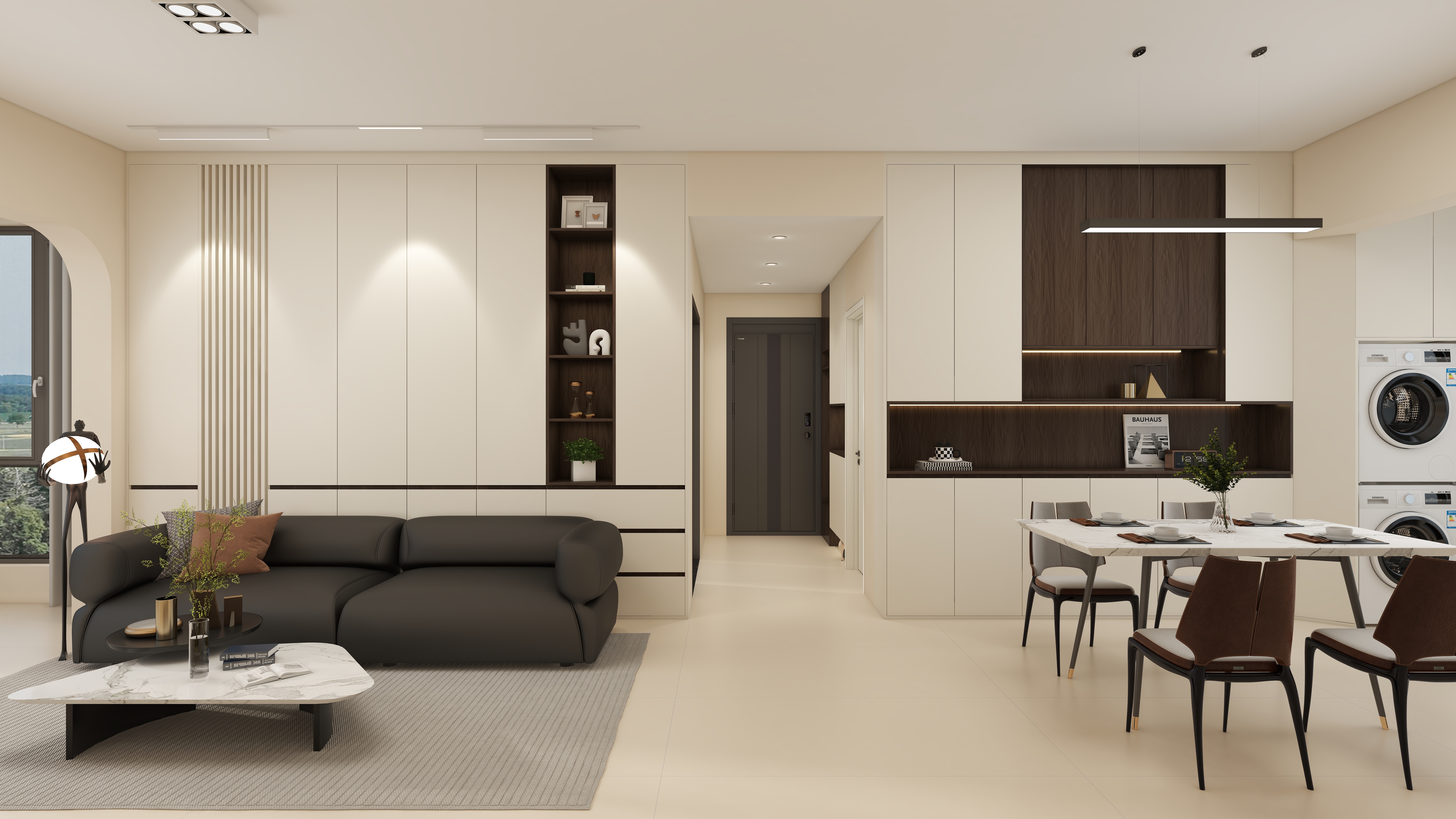 空间研发设计-西安曲江公馆胡桃中古现代-装修设计方案