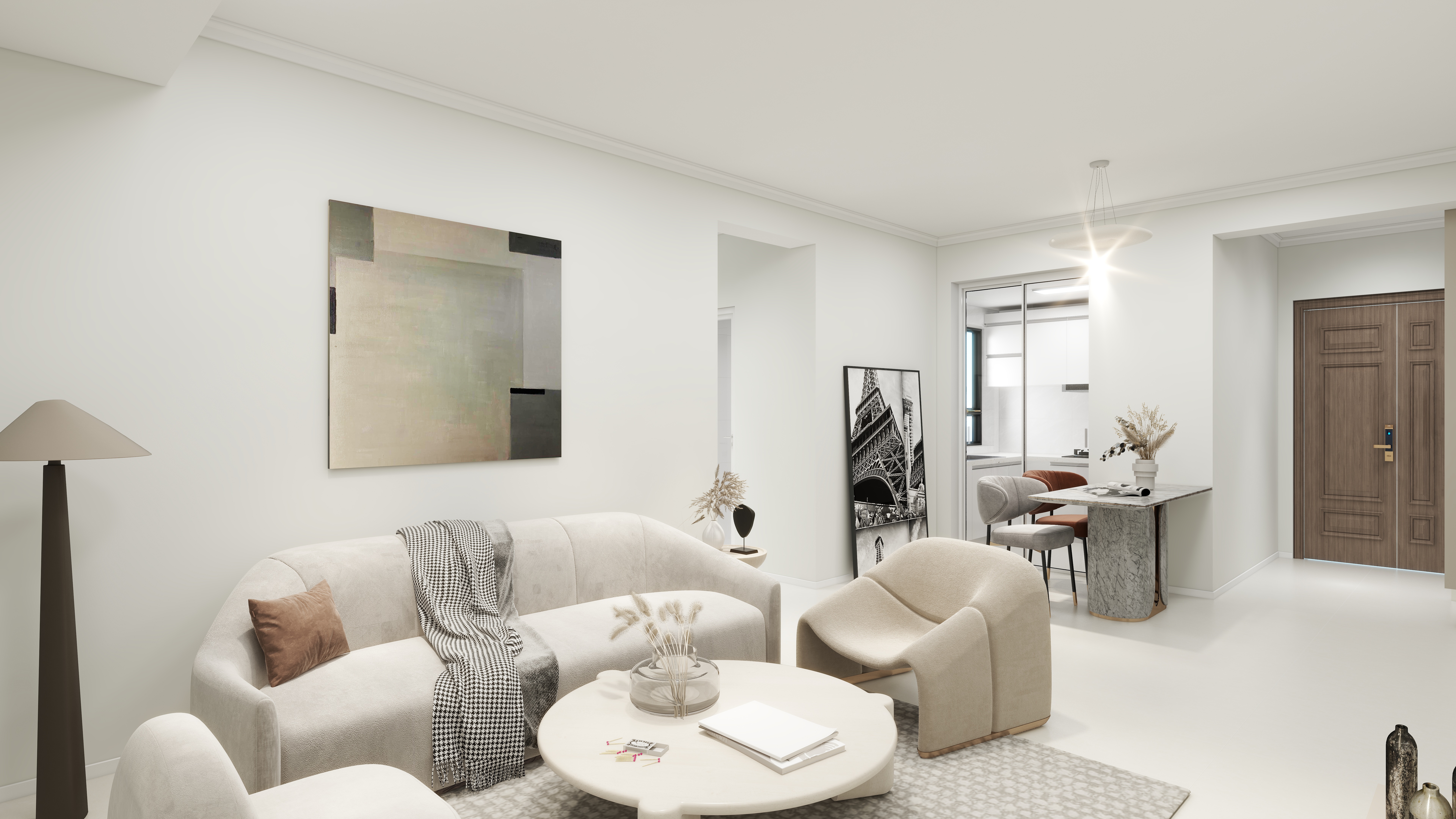 宁静致远18171330447-现代简约极简95㎡3室设计石高线设计-装修设计方案