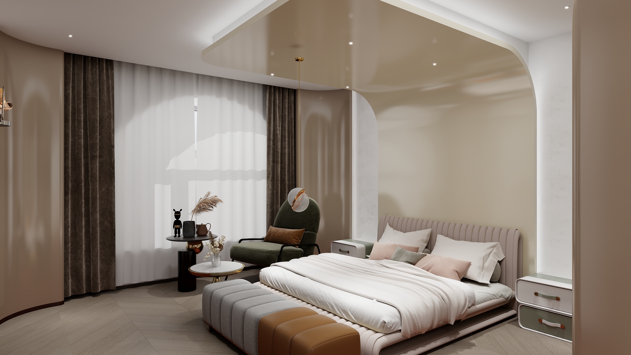 智能家居客服部7-现代时尚酒店客房-装修设计方案