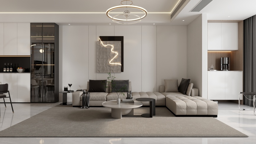 誉境|ArtDesign-《清晨》107m²现代风格|三居室装修效果图
