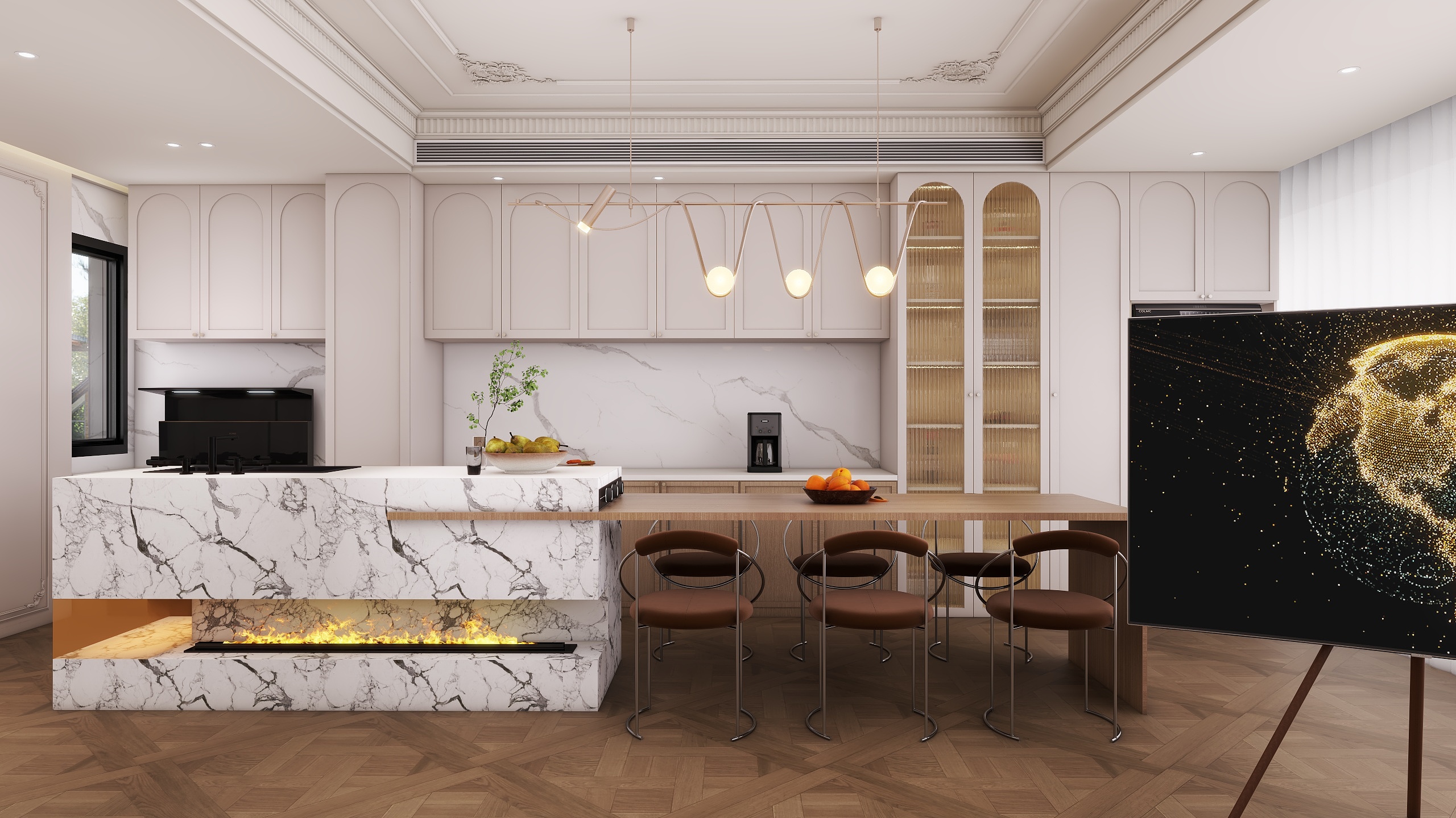 -复古法式风装修效果图