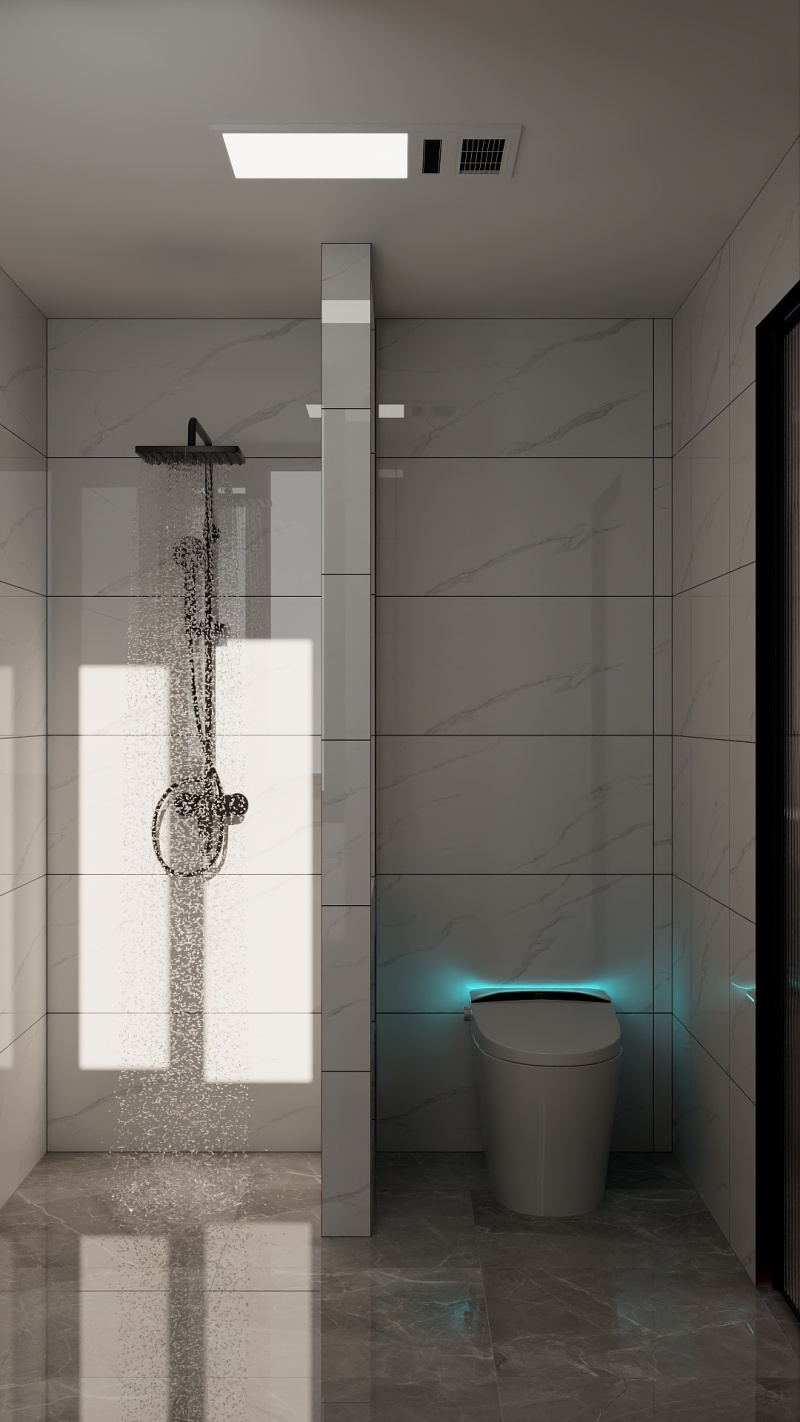 Modern Minimalist Bathroom with Industrial Touches