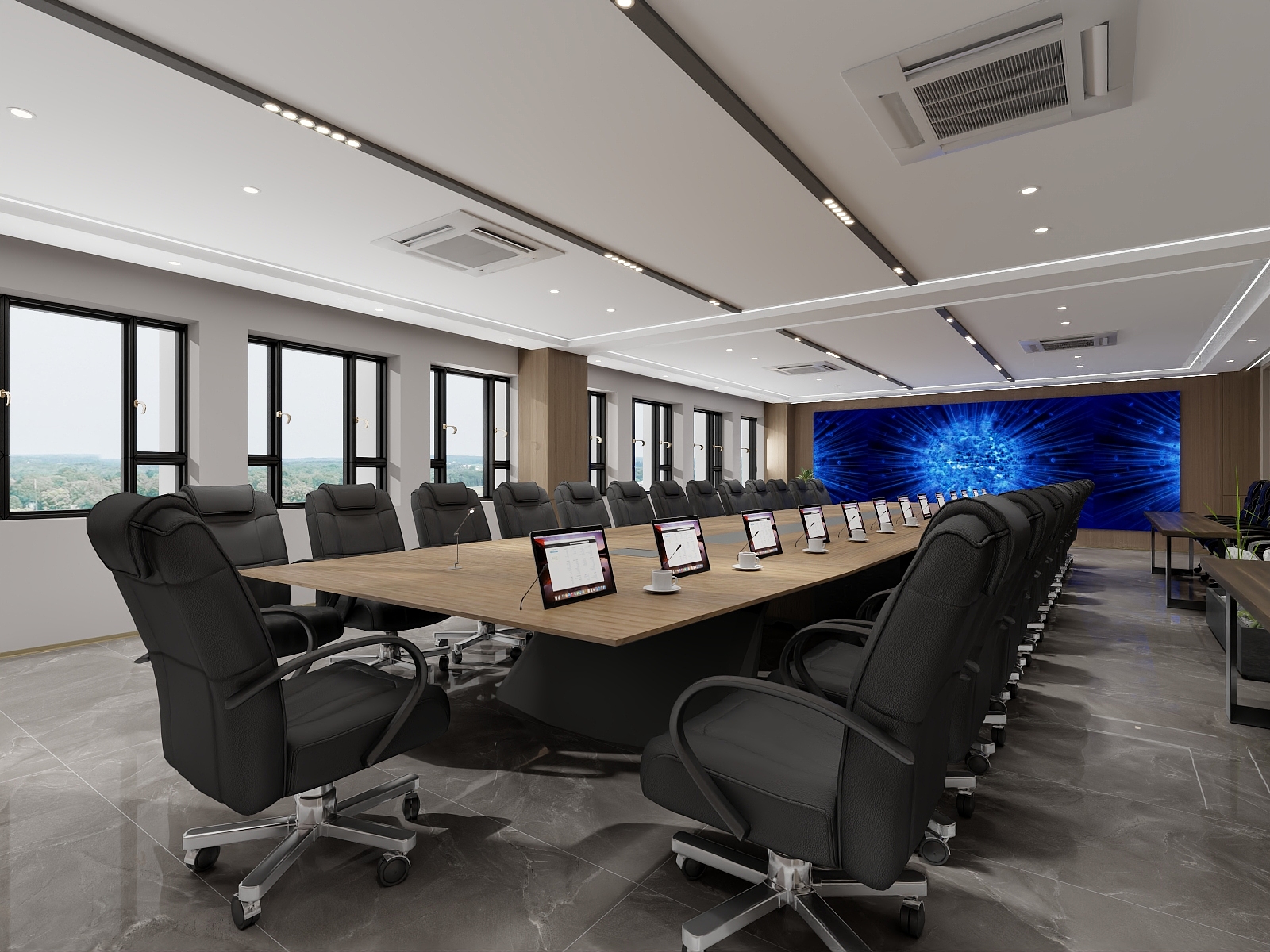 熹恒装饰设计-章贝贝-烟草公司行政会议室-装修设计方案