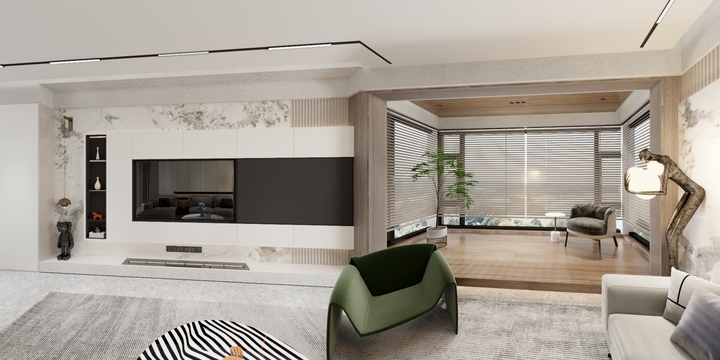 远扬空间设计师-长虹百花沁苑119㎡3室-装修设计方案