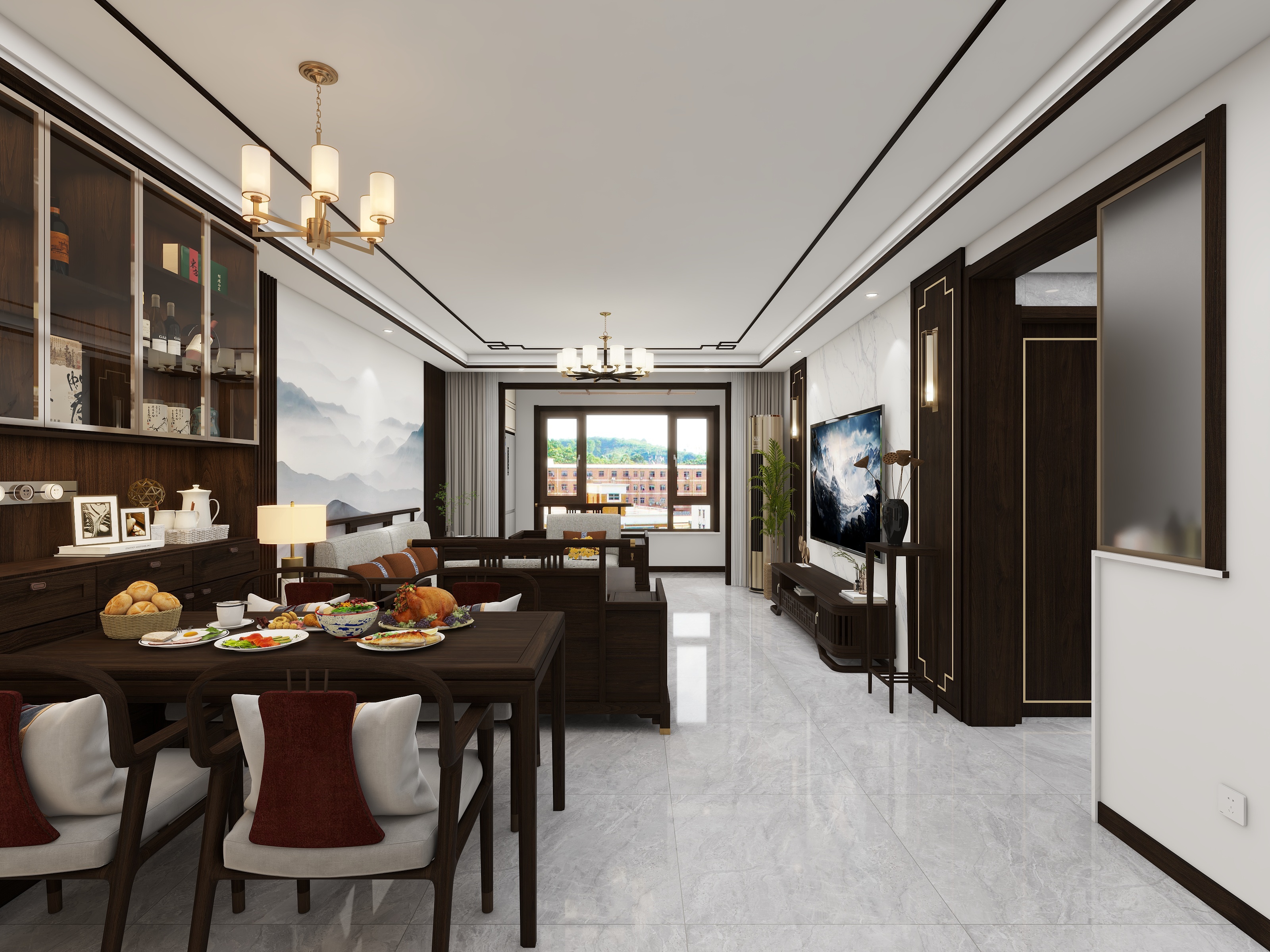 杨昆-赵云旺家124平新中式-装修设计方案