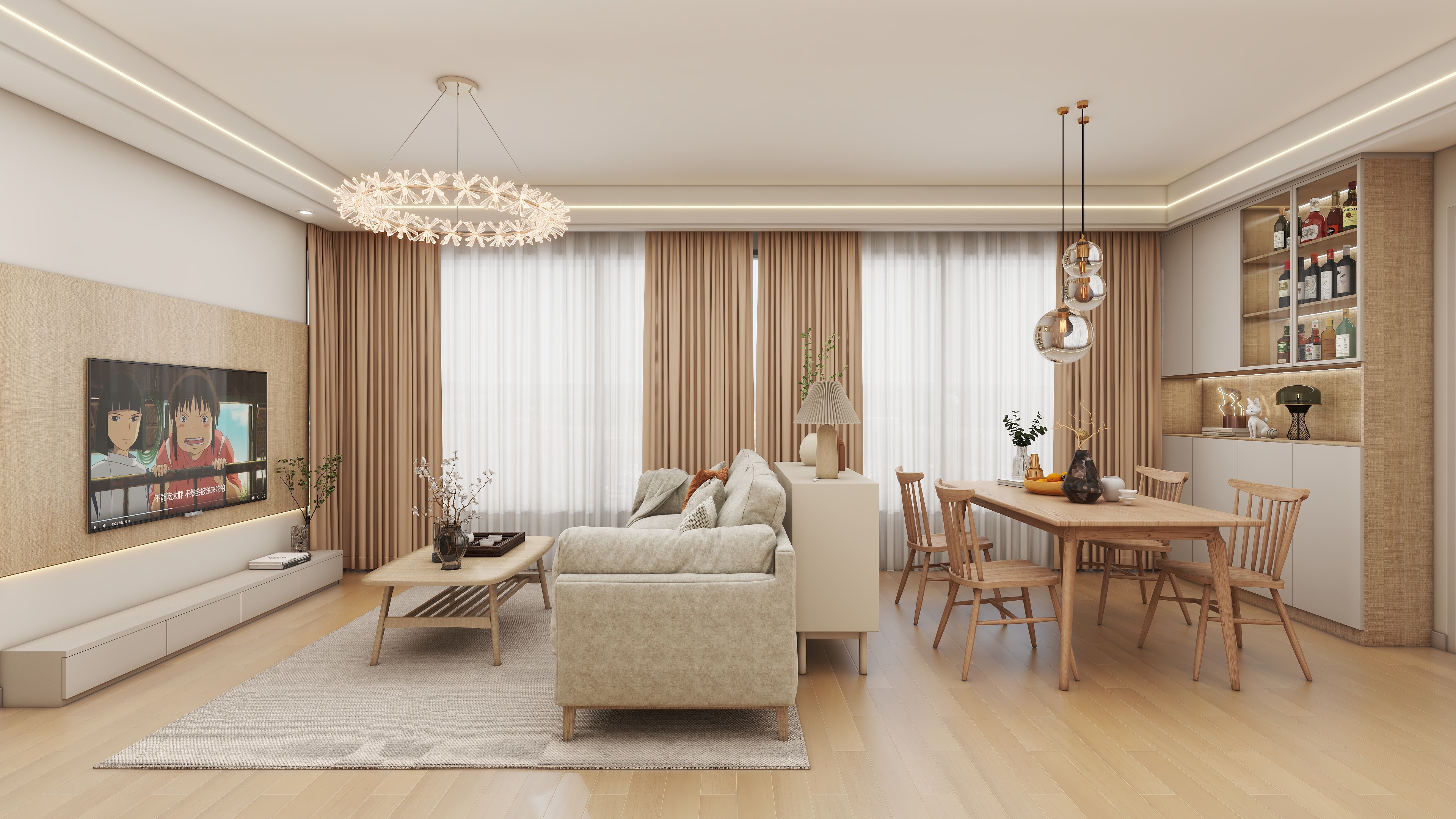 壹诺设计工作室-原木风装修效果图