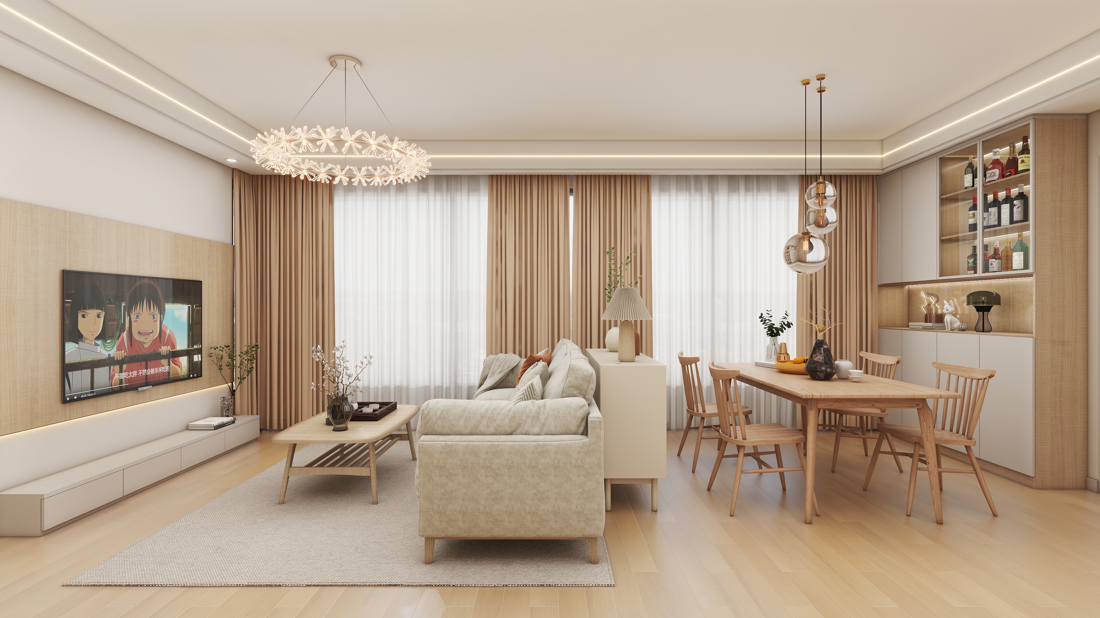 壹诺设计工作室-原木风装修效果图