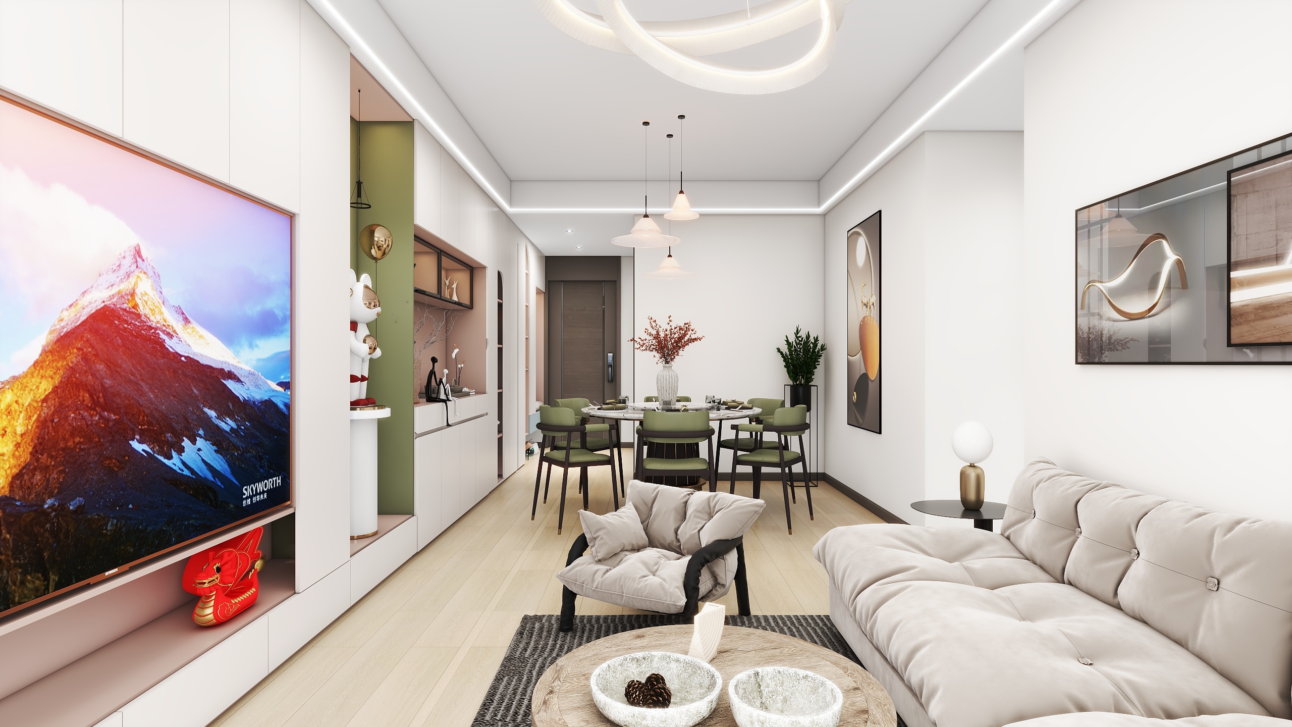 茕歌-91㎡2室-装修设计方案