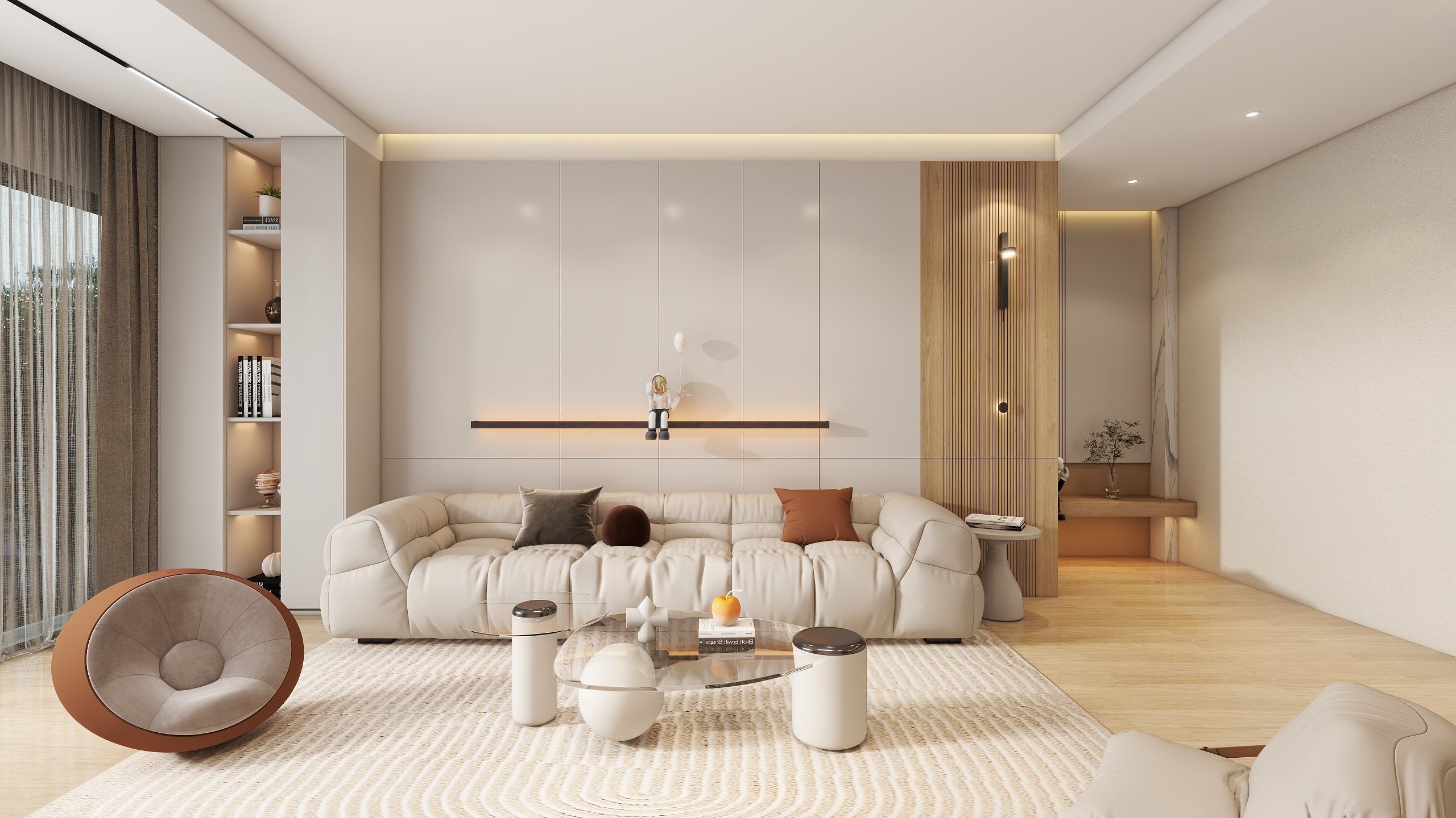 Studymodestly-原木客厅-装修设计方案