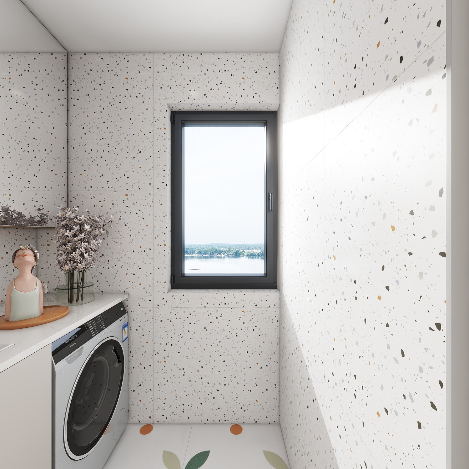 壹诺设计工作室-114㎡4室-原木风一层干区装修效果图第3张