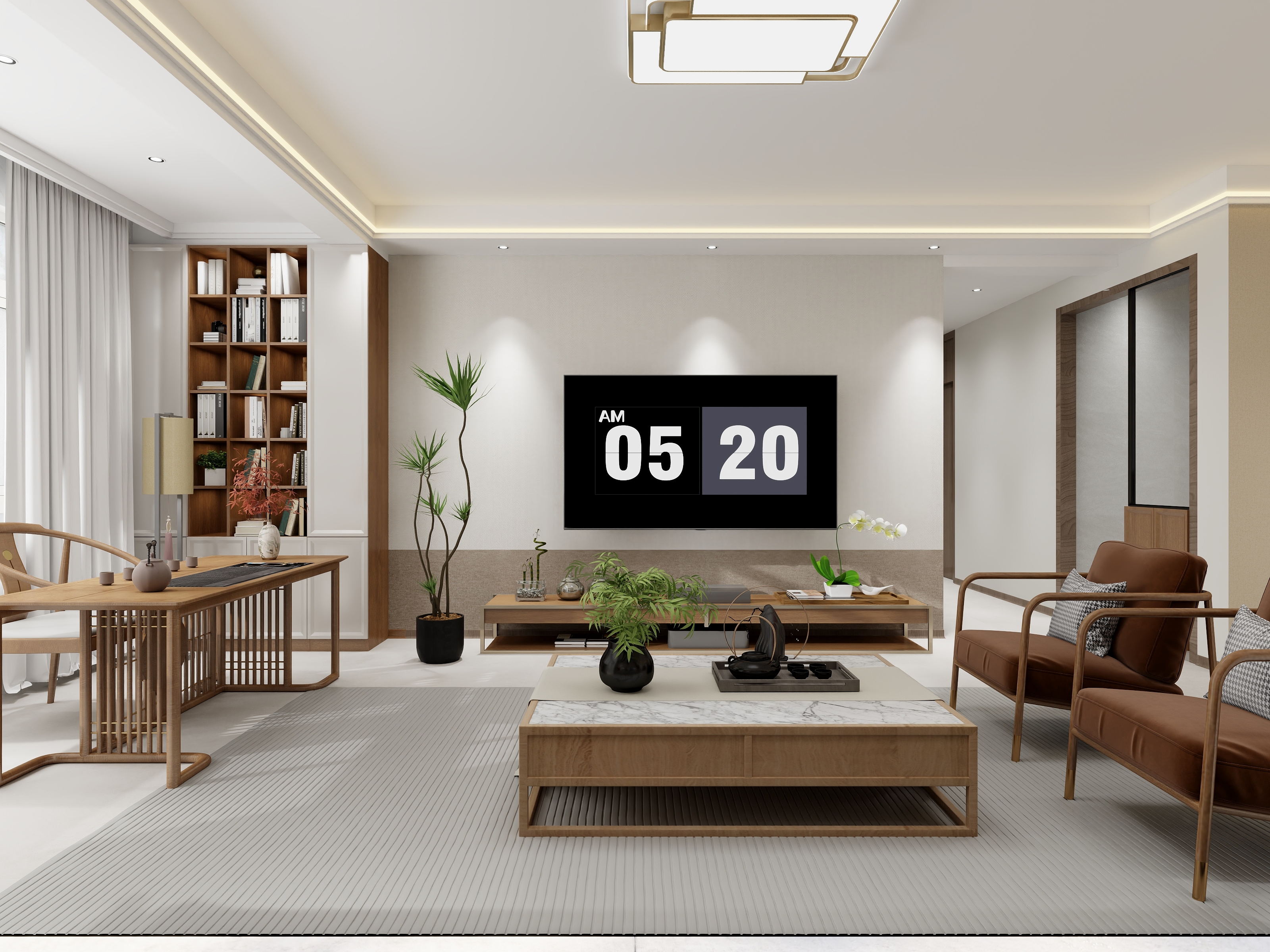 依若萱-中南雅苑135平方 方案现代中式-装修设计方案