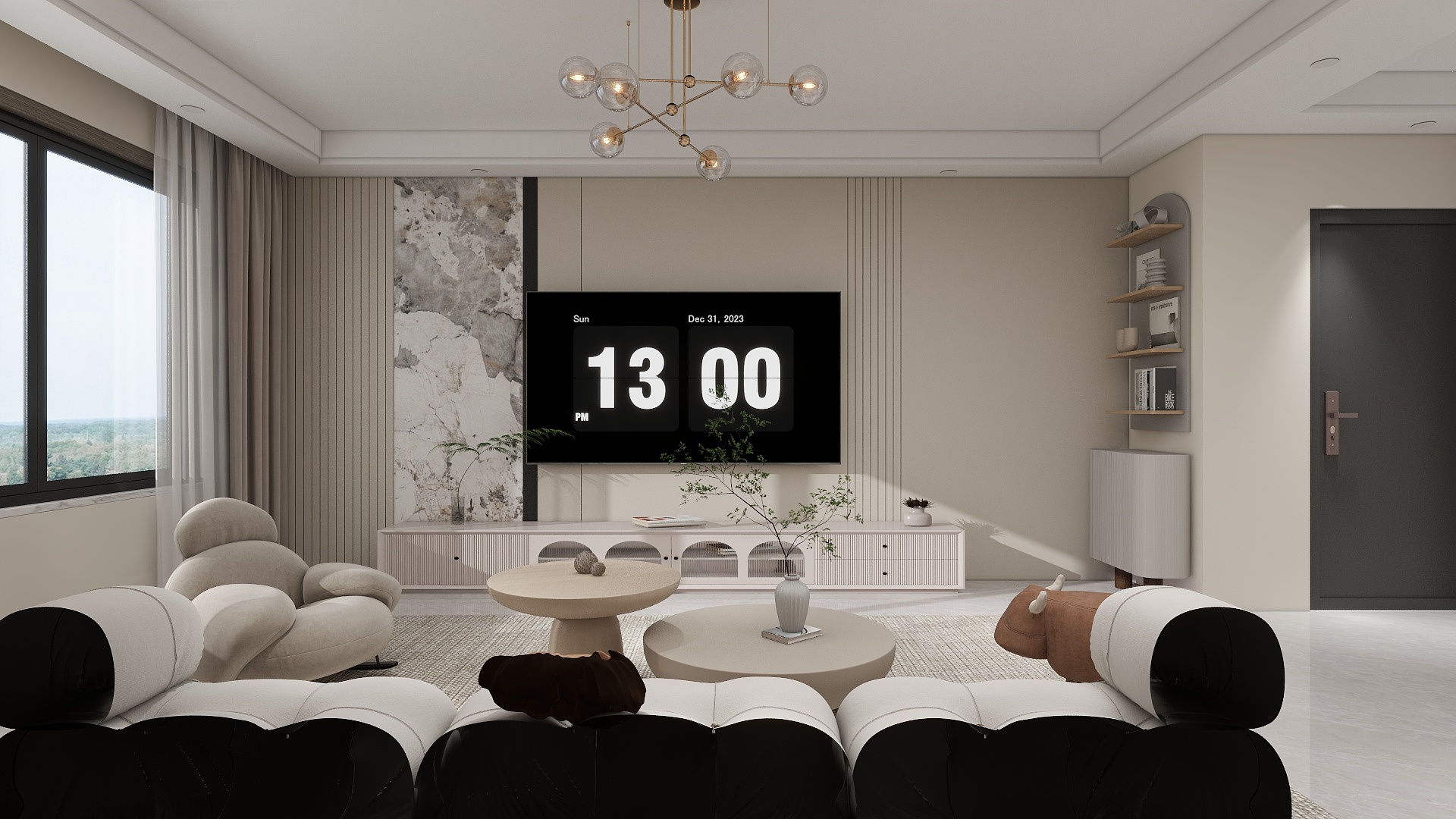 全案设计-海波-现代简约125㎡3室-装修设计方案