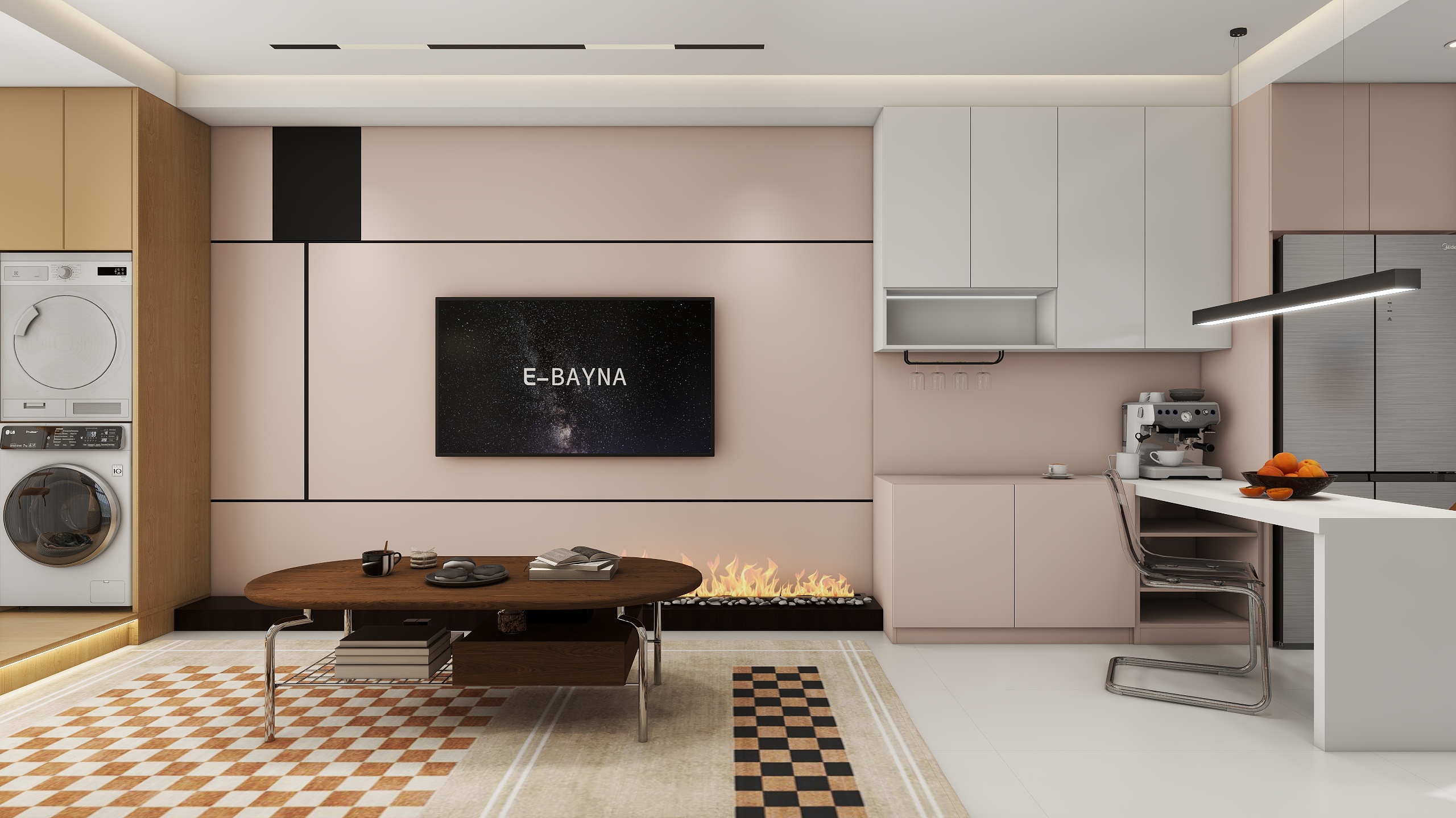 橙兮兮-海德公园81㎡1室-装修设计方案