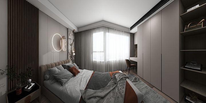 陕西怡庭悦舍装饰装修工程有限公司-蓝光未来城139㎡3室-装修设计方案