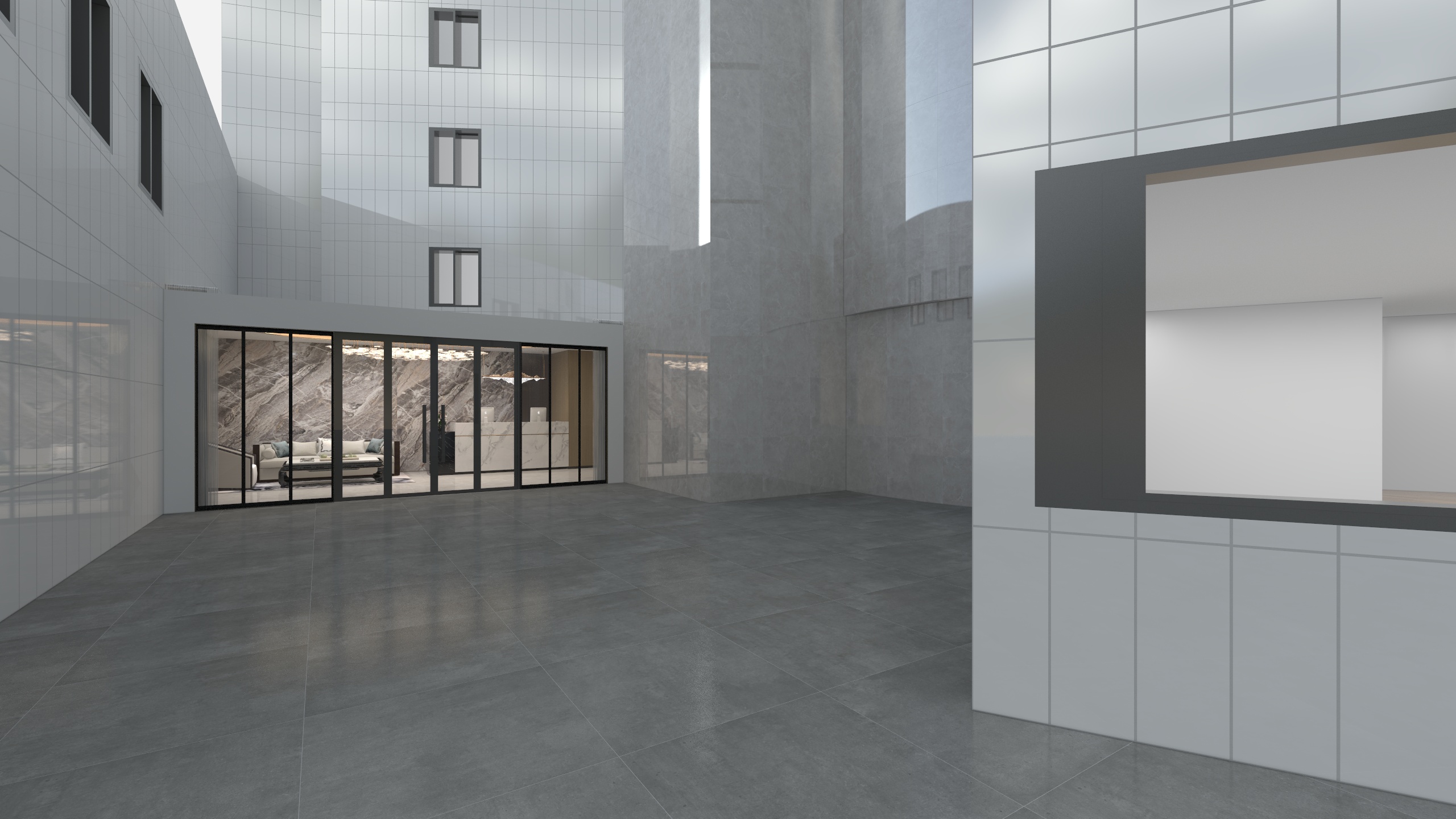 a子乐-都市花园酒店民宿ABC-接待大厅-原始方案-装修设计方案