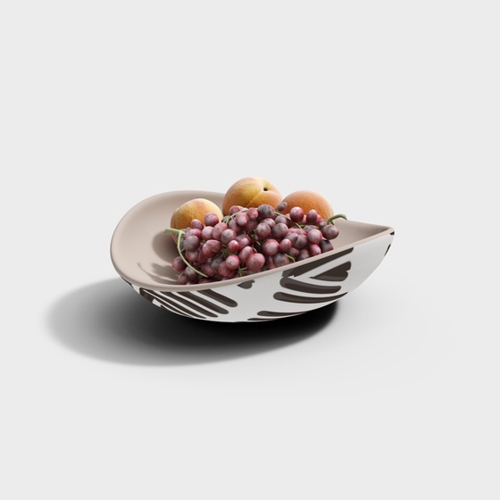 Beige Fruit Ornament 3D Model for Fresh Decor