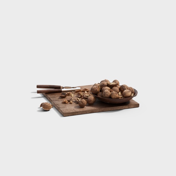 Brown Kitchen Cutting Board 3D Model