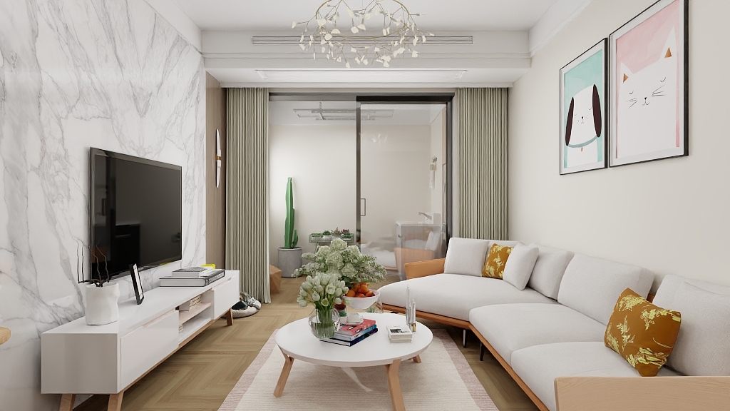 136****1327-硬装专业等级考核户型-装修设计方案