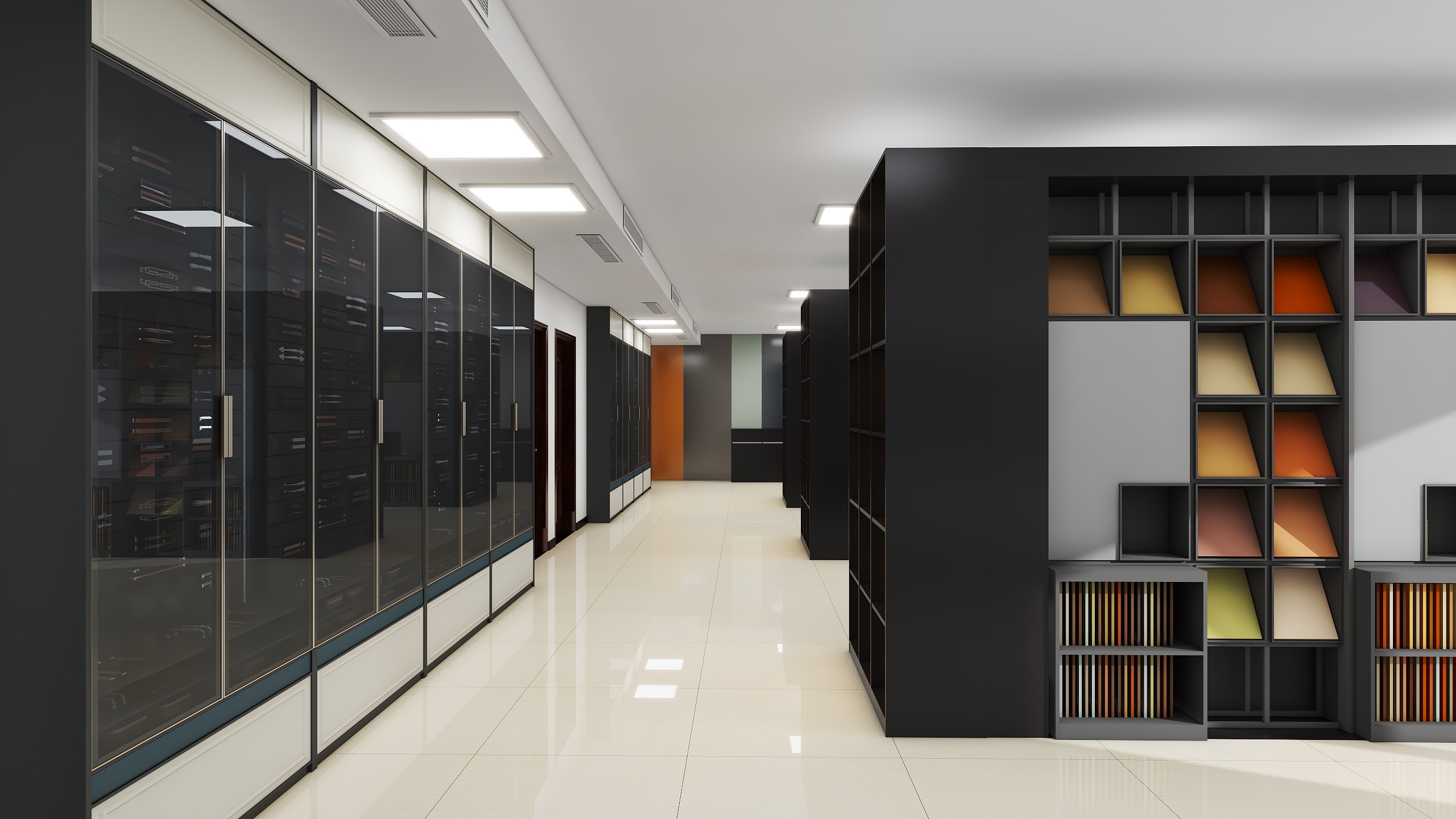 设计师阿哲吖-公司三楼展厅装修效果图