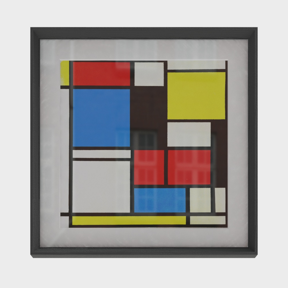 Mondrian red yellow blue