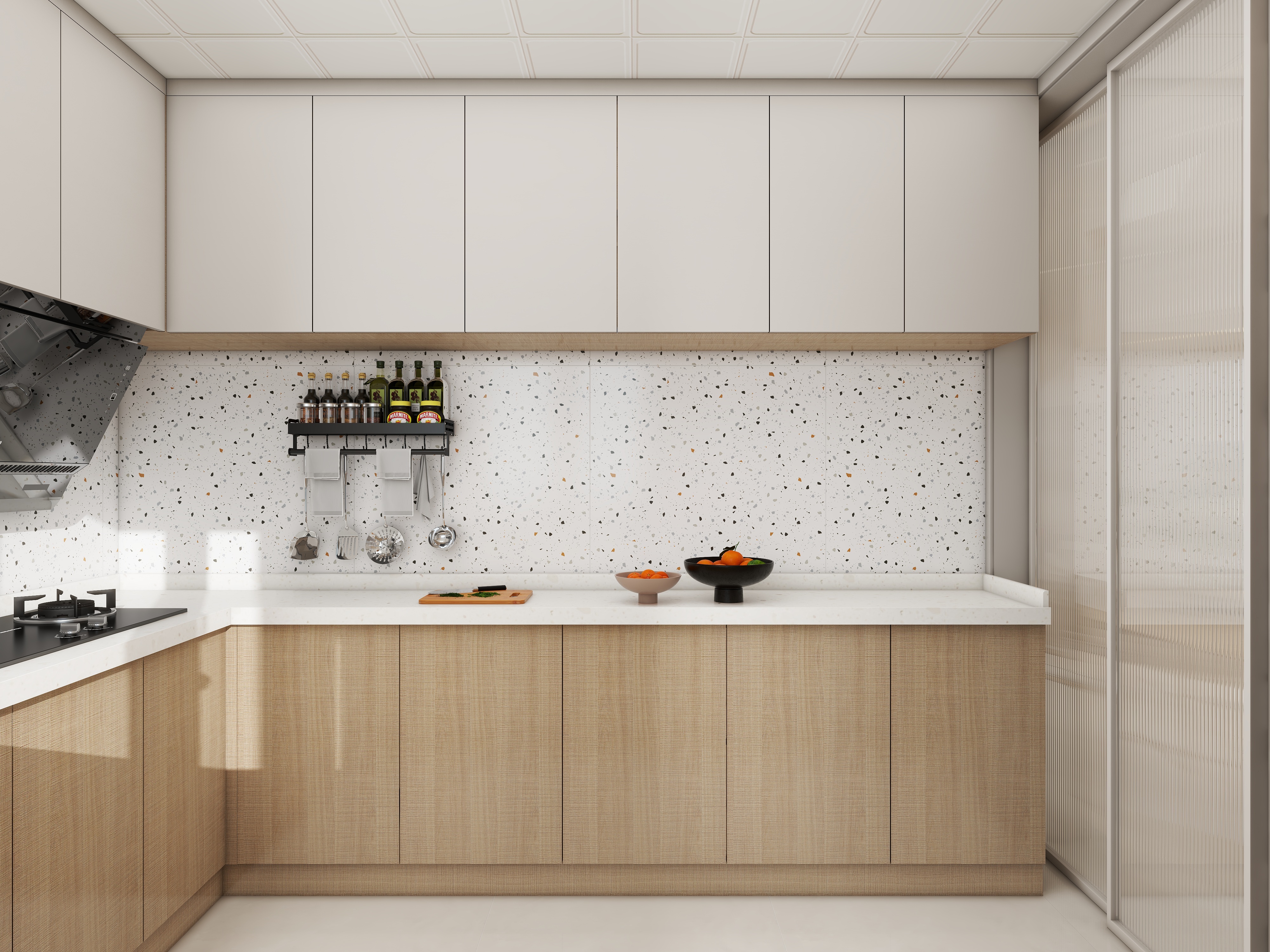 壹诺设计工作室-114㎡3室-原木风 装修效果图