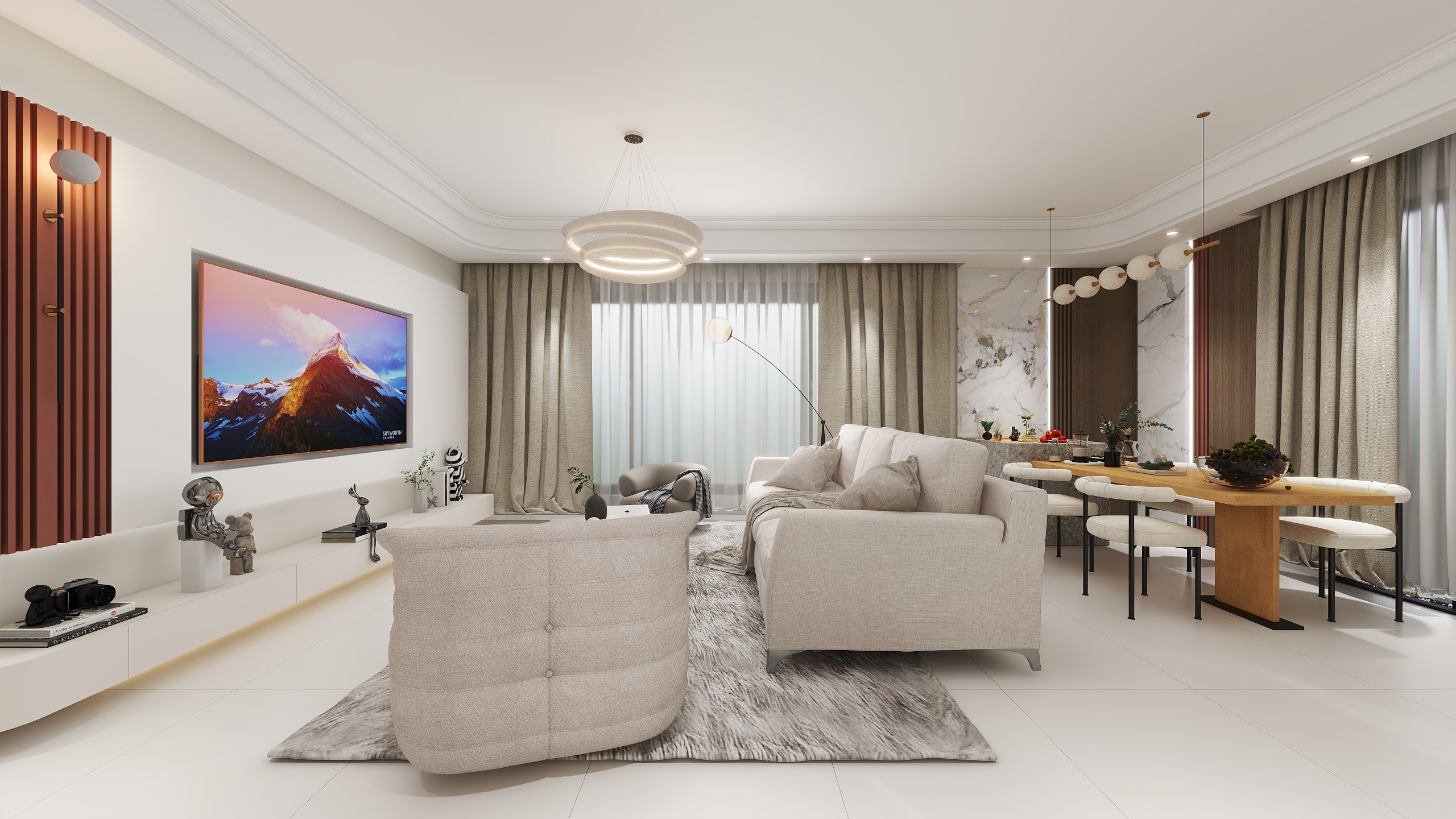 该账号已注销-翰樘城逸府131㎡3室-装修设计方案