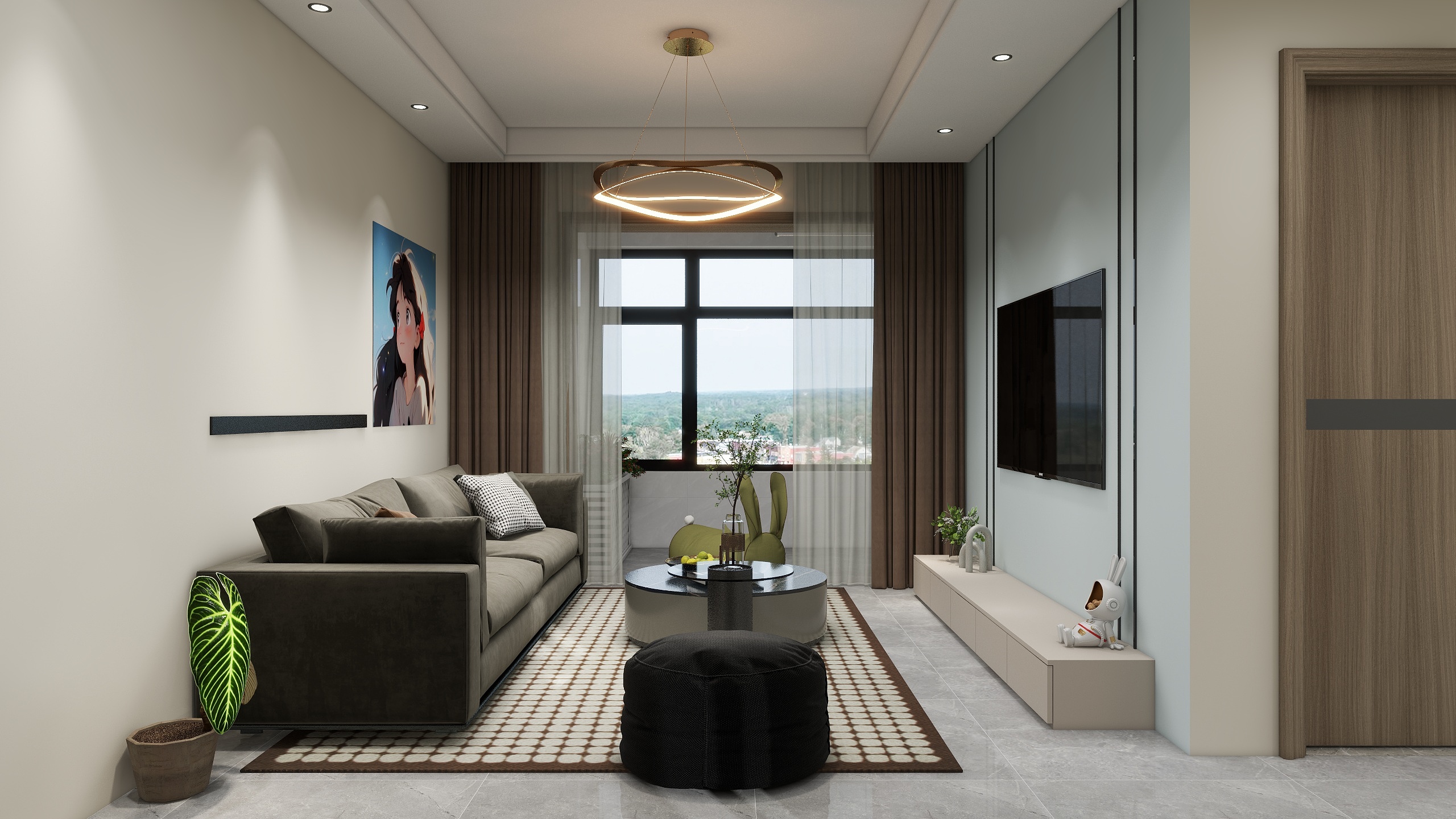 feng装饰设计-金域新城115户型-装修设计方案