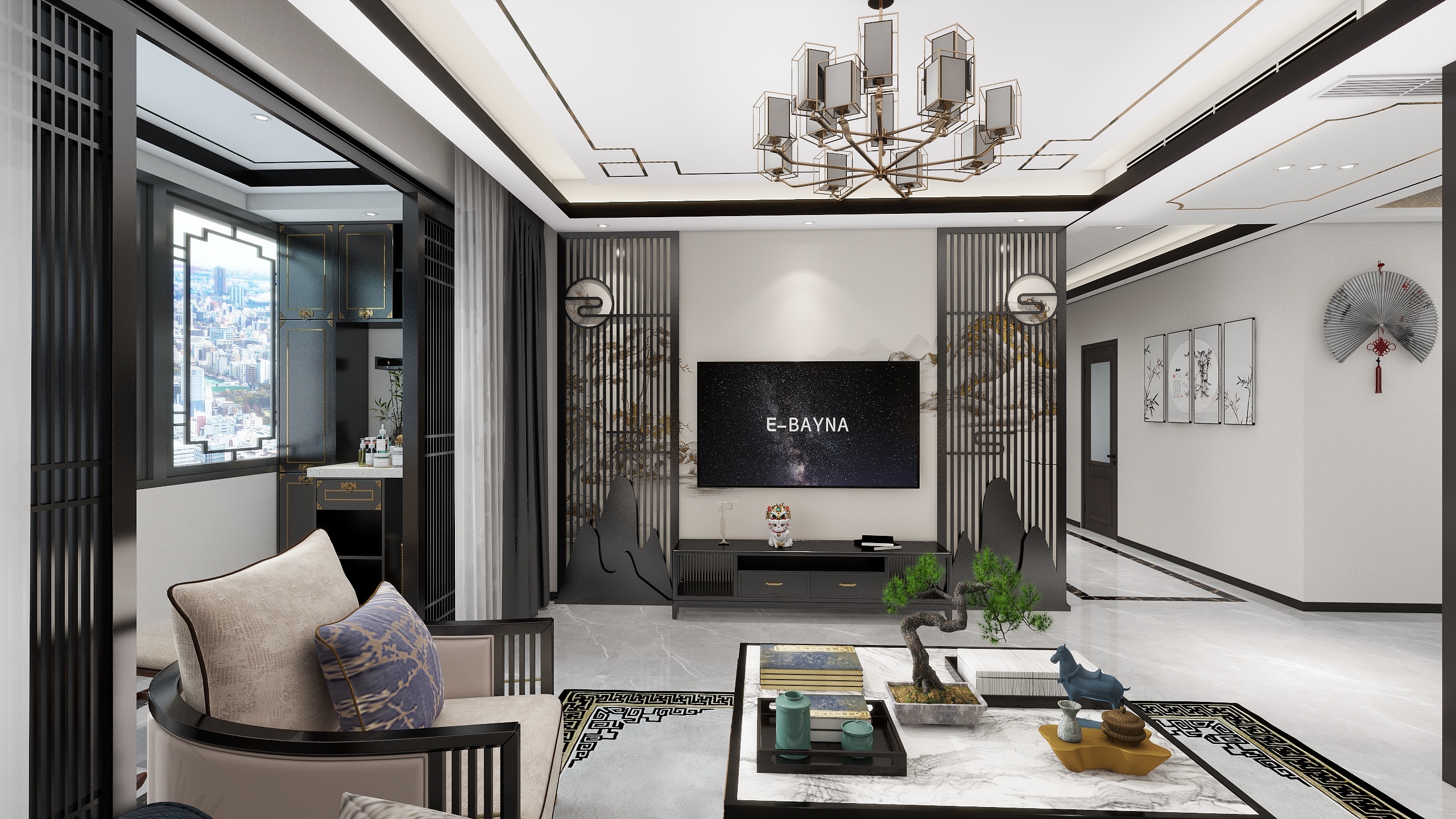 浪流深-锦绣御园113㎡3室-装修设计方案