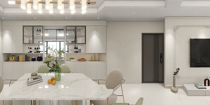 净元-查姆福苑奶油风-装修设计方案