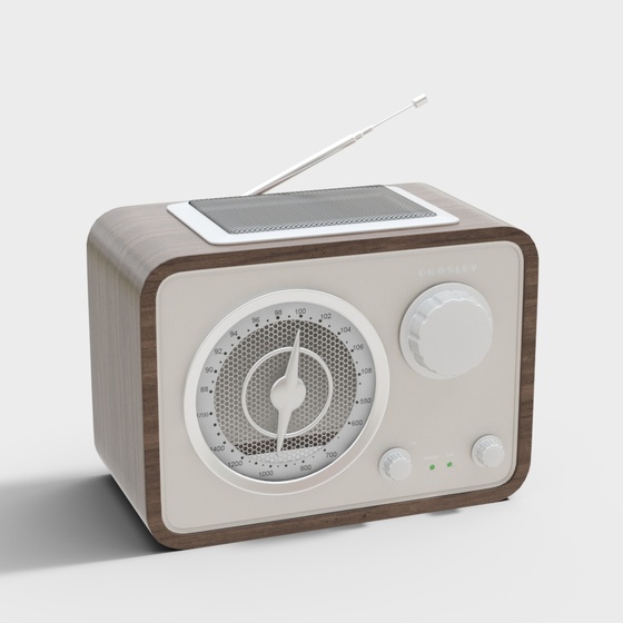 Vintage Brown Radio Ornament 3D Model