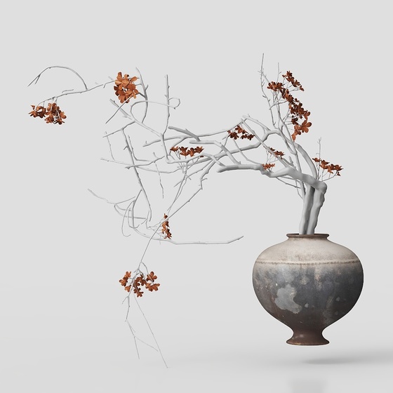 Modern ancient style living room dry branch vase decoration