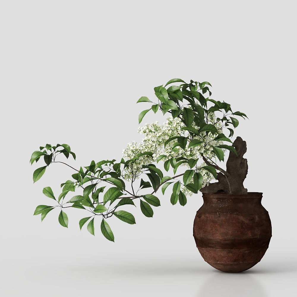侘寂风花瓶花艺
