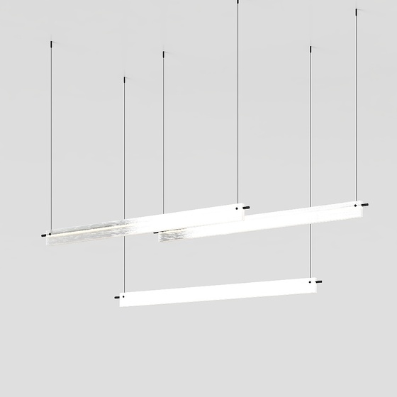 Modern long strip chandeliers