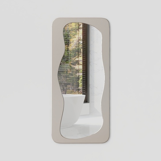 Shaped fitting mirror