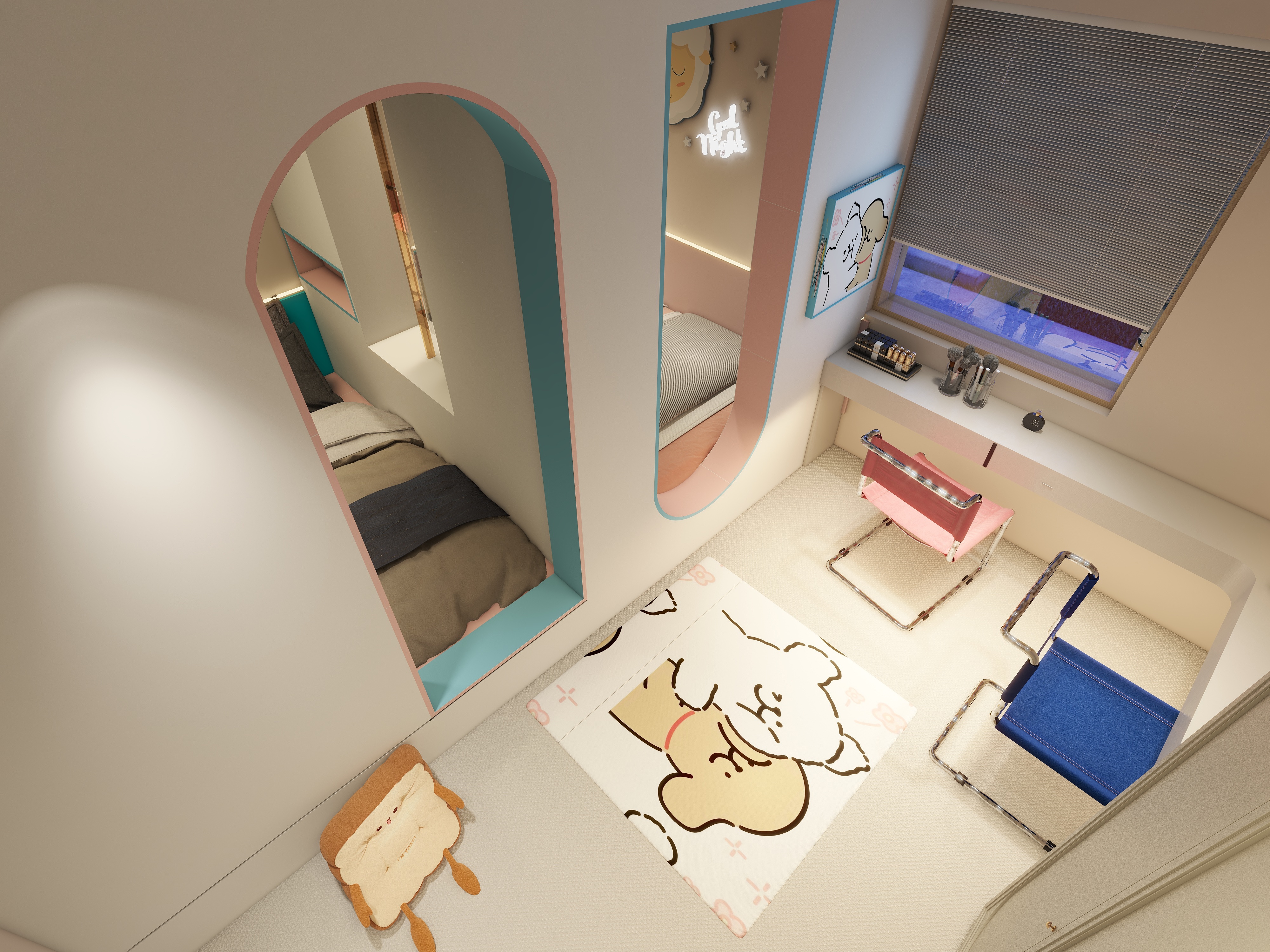 捧着风的晶晶-儿童房-装修设计方案