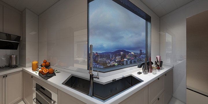 蝶飞紫萝蓝-金沙湖125平方-装修设计方案