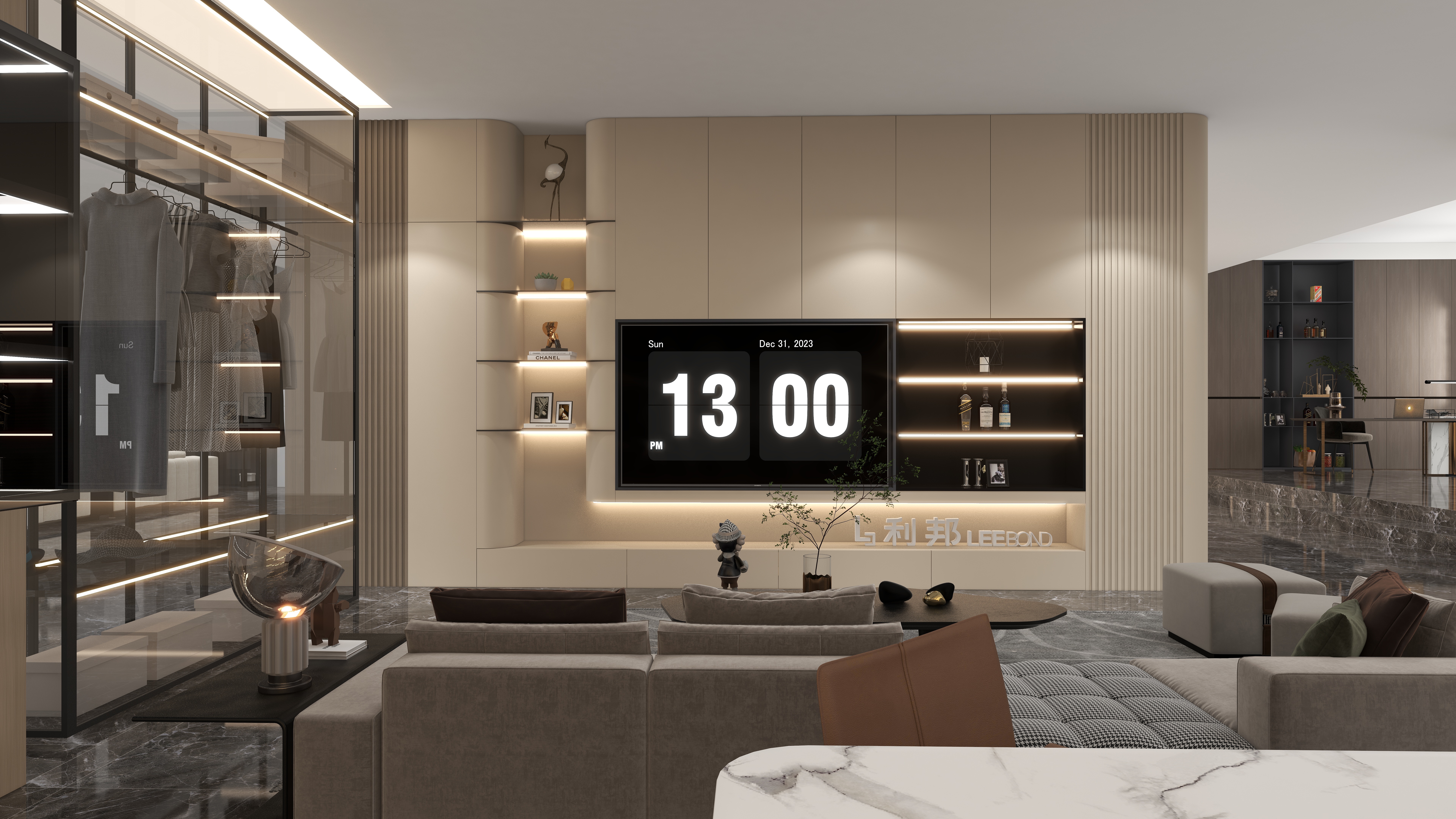 全屋定制效果-国道展厅一楼新风格-副本-装修设计方案