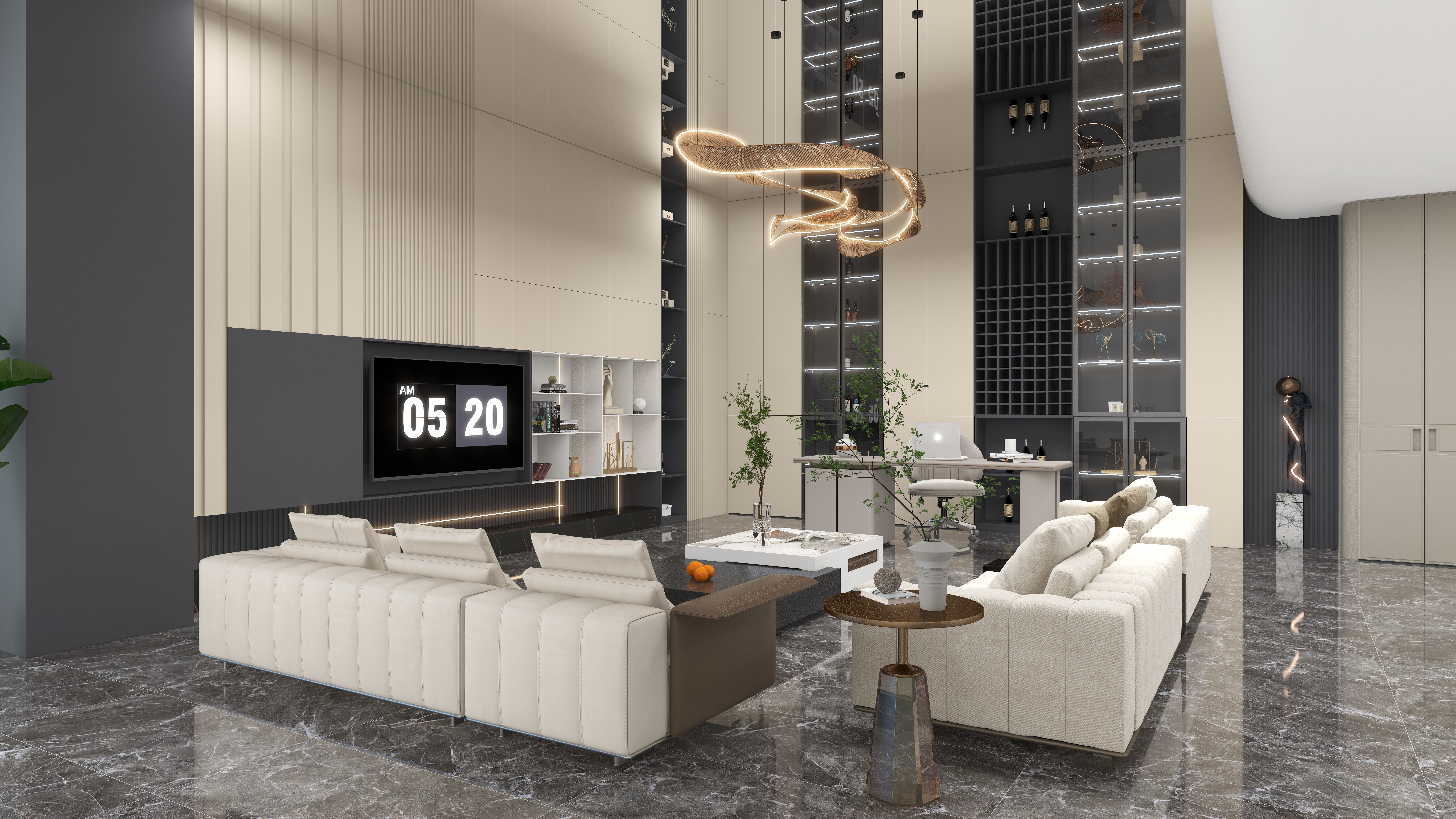 颜如意-国道展厅一楼新风格-装修设计方案