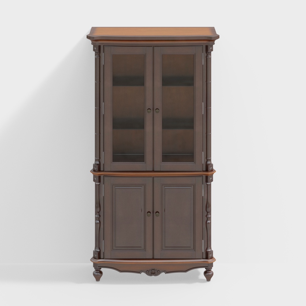 808组合双门高柜3D模型