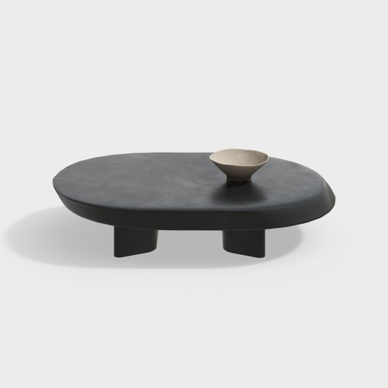 Wabi sabi Villa Living Room black coffee table