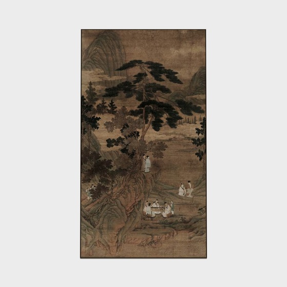 Wabi-sabi antique living room decorative painting