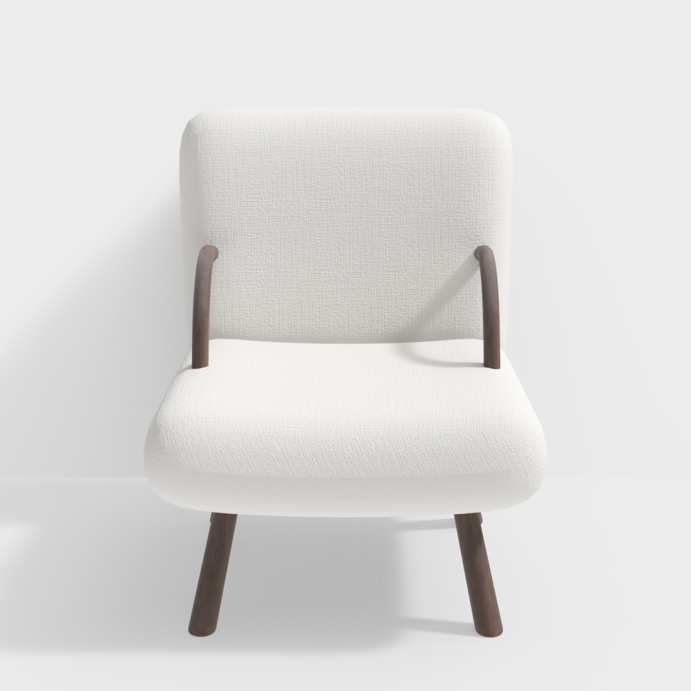 法式中古风客厅布艺单人沙发