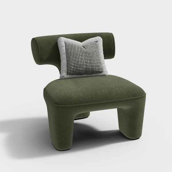 Modern green cloth lounge chair