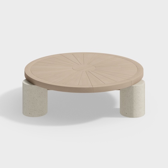 Modern cream style home living room round shape coffee table